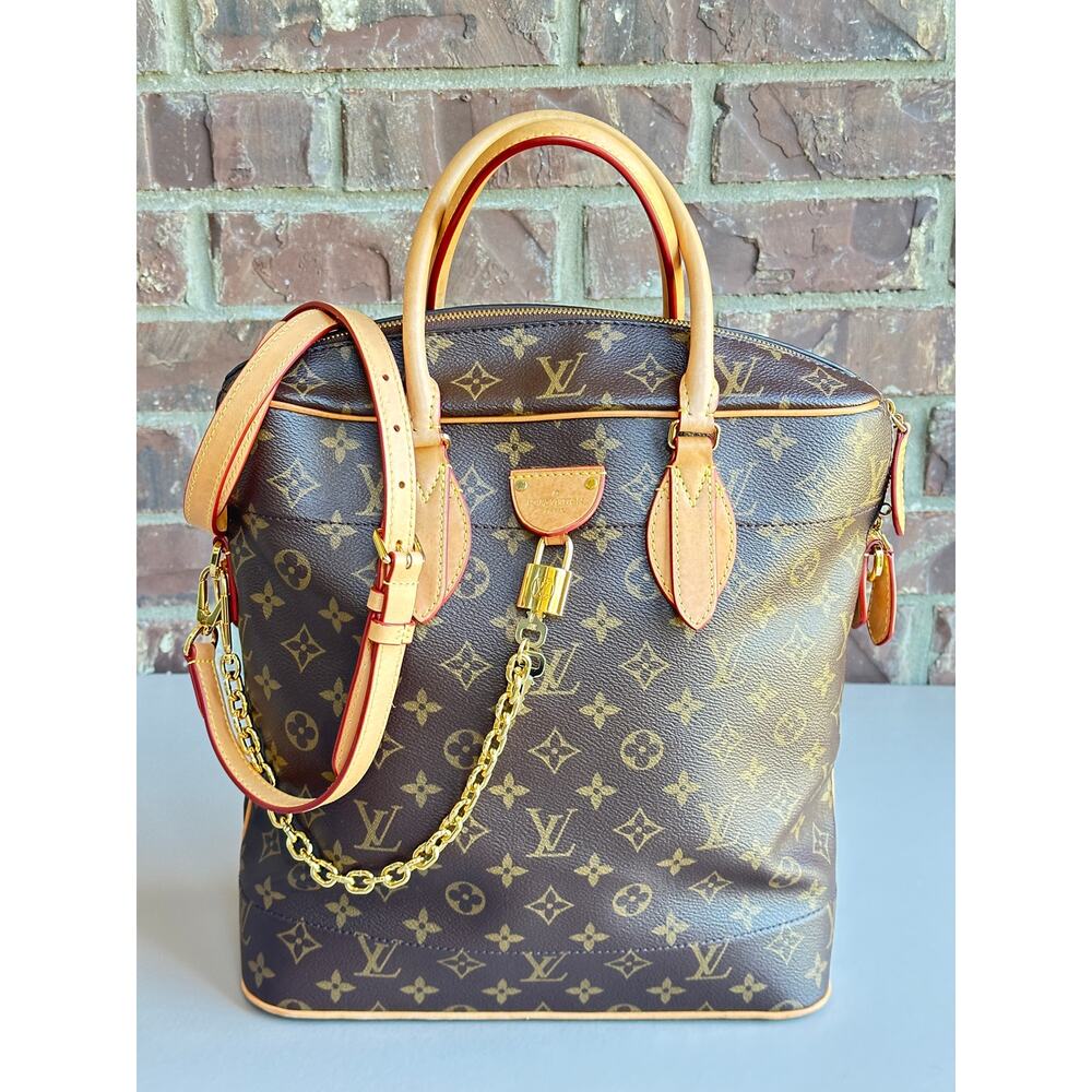 Louis Vuitton Carry All Handbag Monogram Canvas MM Brown 42346
